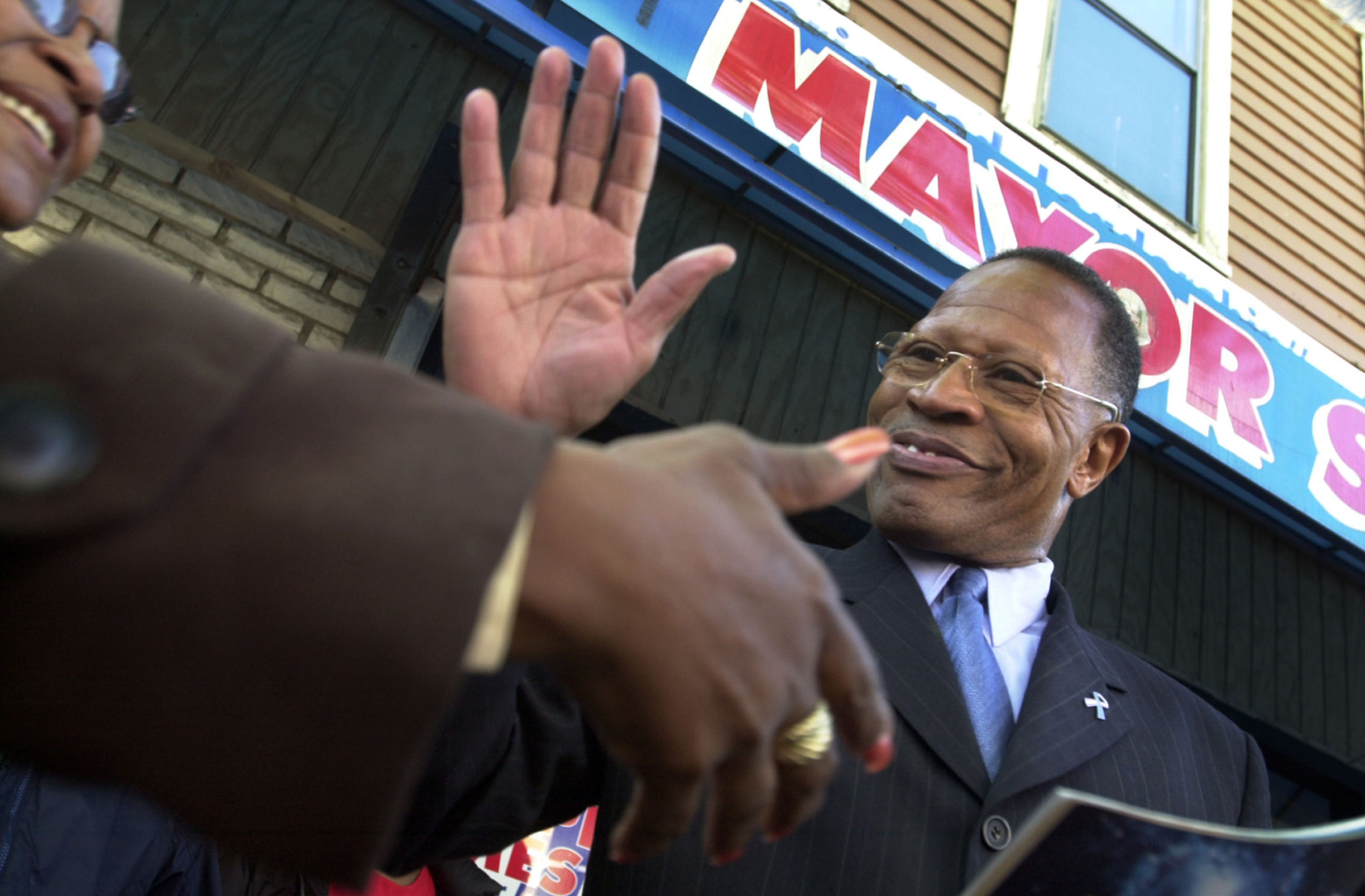 Sharpe James Shaking Hands